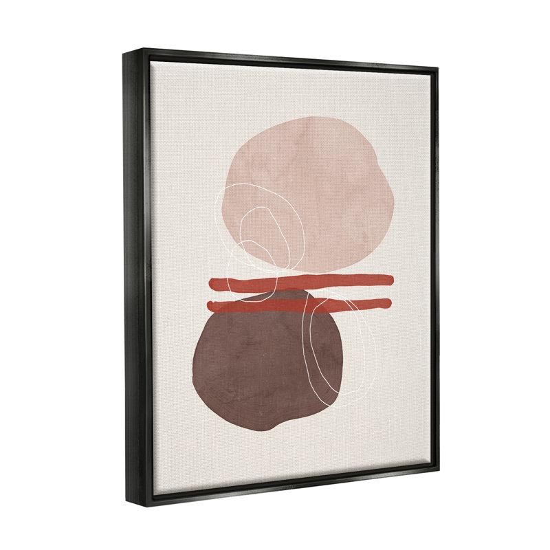 Art abstrait sur toile flottante abstraite par Nina Blue, Cadre flottant noir de jais, H 21 po x l 17 po x P 1,7 po