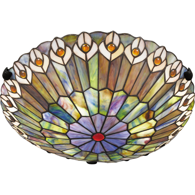 Alekya Glass Semi Flush Mount