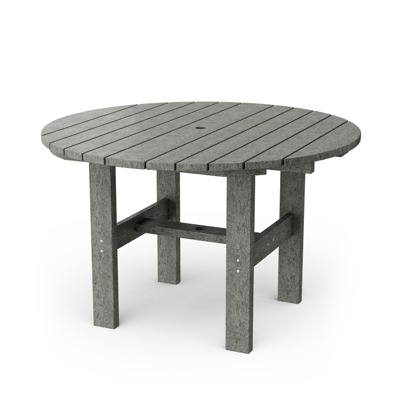Table de salle à manger ronde Classic 46 ", Gris foncé