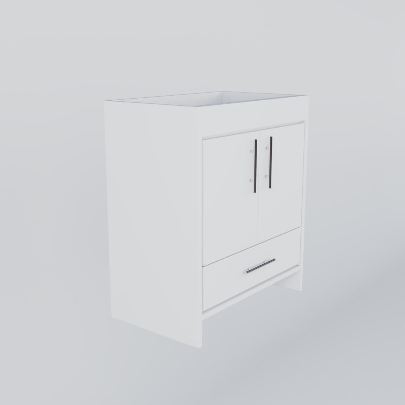 Base de meuble-lavabo simple 29 po Volpa, Blanc doux