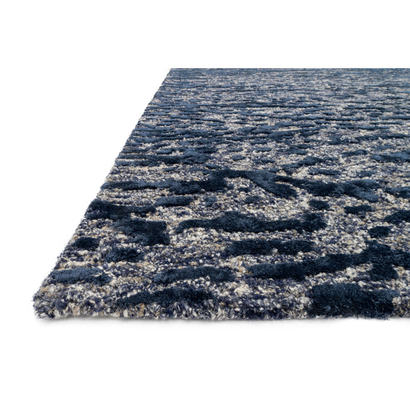 Rusch Hand Tufted Blue Rug, Rectangle 5' x 7'6"