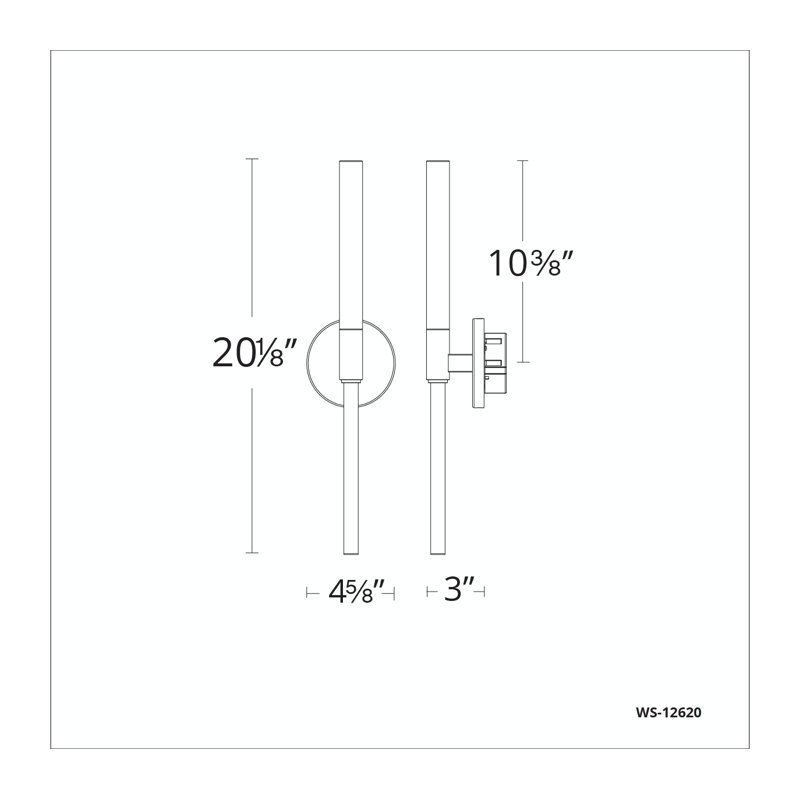 Magic 1-Light Dimmable Polished Nickel Bath Sconce, Black