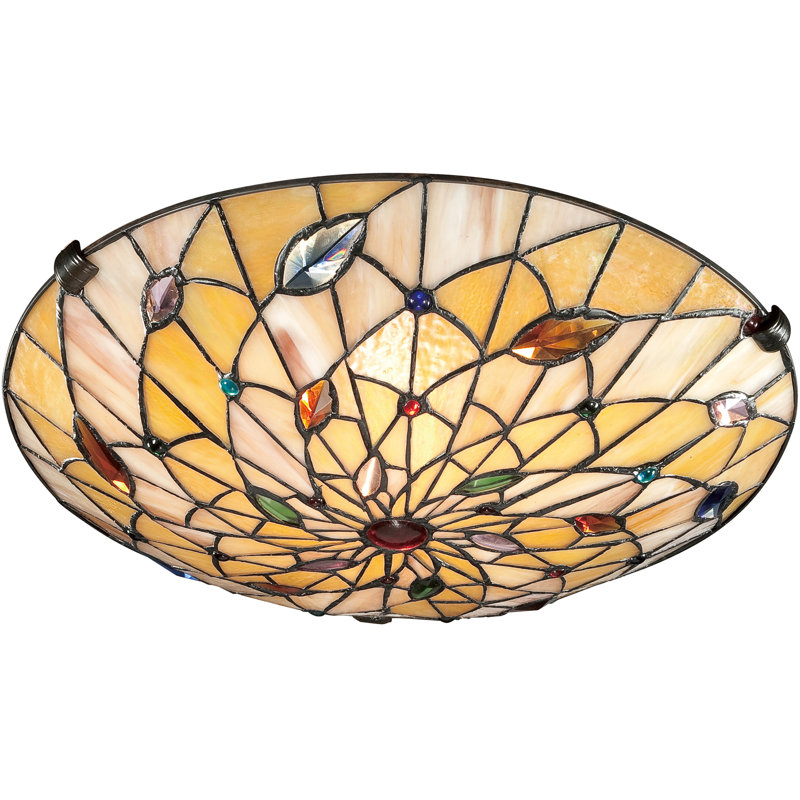 Alekya Glass Flush Mount