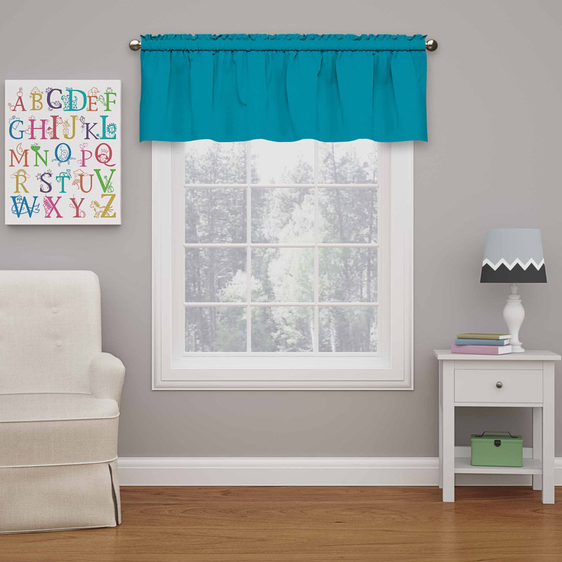 Kendall Scalloped Window Valance, Rich Teal