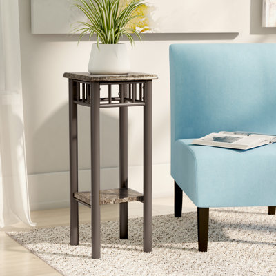 Marisha Accent Table, Side, End, Plant Stand, Square, Living Room, Bedroom, Metal