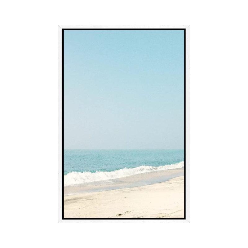 Morning Beach Walk 1 Piece Wall Art on Canvas, 66.04 cm H x 45.72 cm W, White Framed