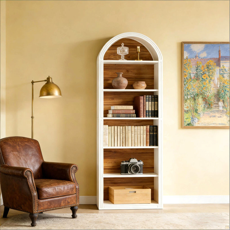 Étagère de rangement, bibliothèque élégante, H 77,22 po x l 31,52 po x P 11,82 po, Blanc
