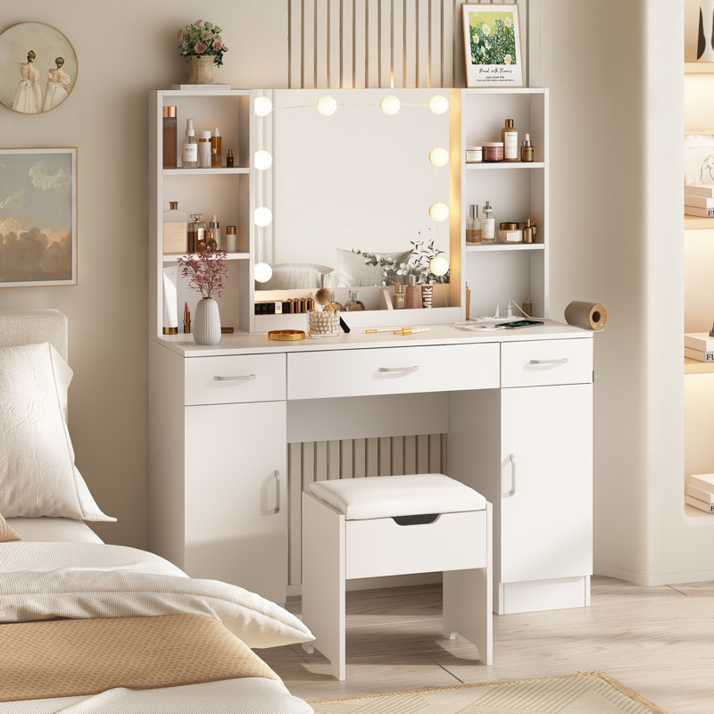 Coiffeuse Ozen, Blanc