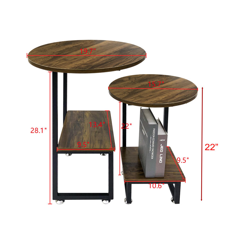 Luckner Nesting Coffee Table, Dark Walnut