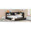 Lit de jour en métal avec lit gigogne, armoires de rangement et ports USB-1015200368-1015200375