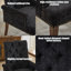 Modern Chenille Upholstered Dining Chair - Hand-Tufted Button Backrest, Curved Solid Wood Legs, Single Pack-123043501