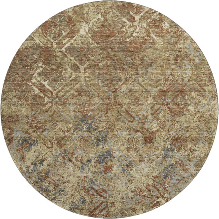 Premium Machine Washable Prisco Brown Rug