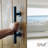 12 in Handles, Black Powder Coated Finish Round Shape-Fit 1 3/8-1 3/4" Door, Heavy Steel Handle/Pull