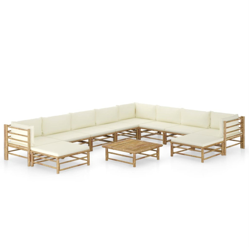 Glasser 11 Piece with Cushions, Cream White