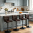 4-Piece Penacook Swivel Adjustable Height Upholstered Bar Stool