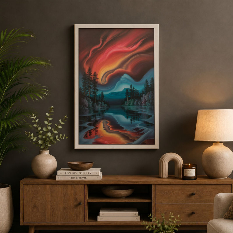 Print, 36x24 - 91.4 x 61.0 cm, Teal Border