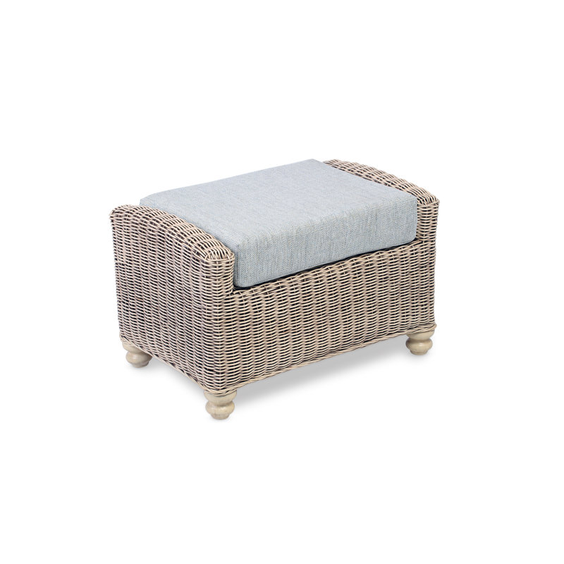 Nadiyah 70cm Wide Rectangle No Pattern Ottoman, Grey, Grey, Polyester