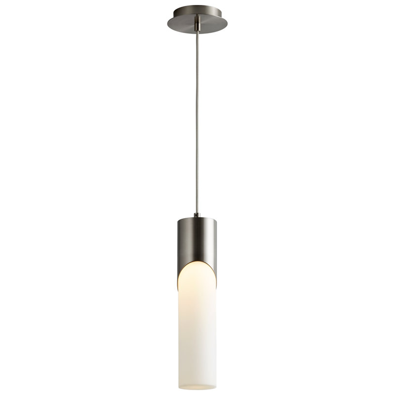 Gatha 1 - Light LED Single Pendant, Satin Nickel, 16.5" H x 3.5" W x 3.5" D