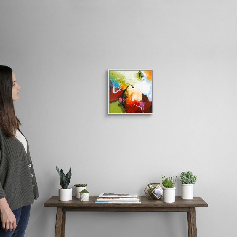Tango 2 - reproduction d'art, H 14 po x l 14 po x P 1,75 po, Toile blanche encadrée