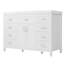 Meuble-lavabo 48 po avec lavabo, 2 portes et 8 tiroirs, système de fermeture en douceur, design classique, blanc-128990554
