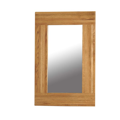 Wood Flat Wall Mirror