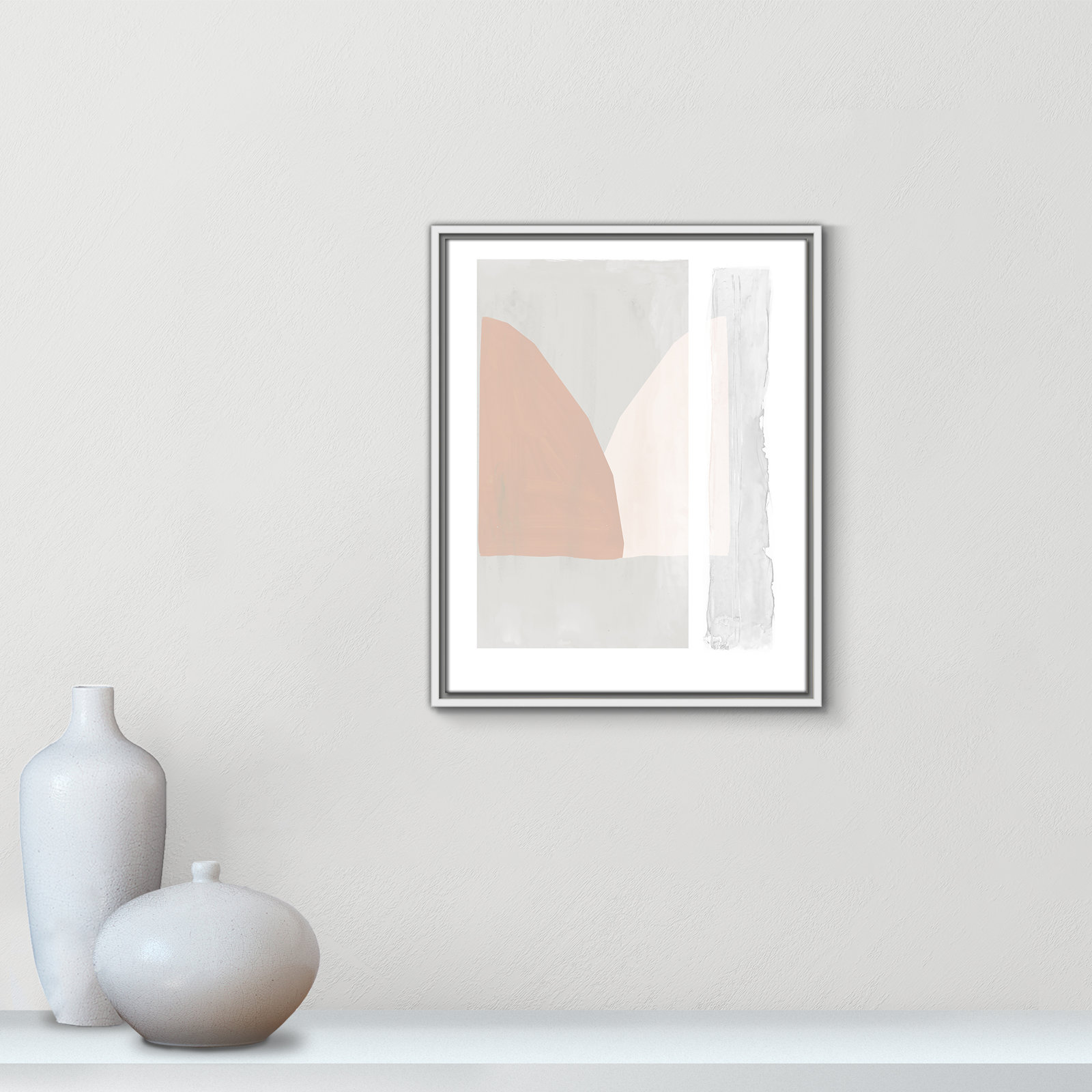 Lora "Soft And Light" Print by Tom Reeves, White Framed Canvas, 21.5" H x 17.5" W x 2" D