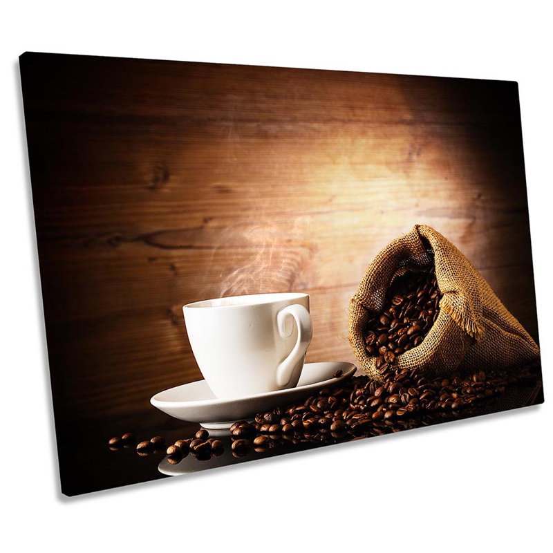 Brown Coffee Beans Sack - Wrapped Canvas Print, 91.4cm H x 137.2cm W x 4cm D