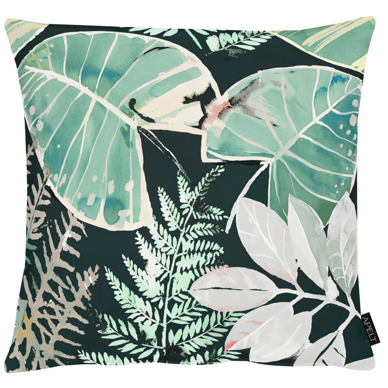 Jody Floral Square Cushion, 46cm H x 46cm W, Green, Cushion Cover Only - No Insert