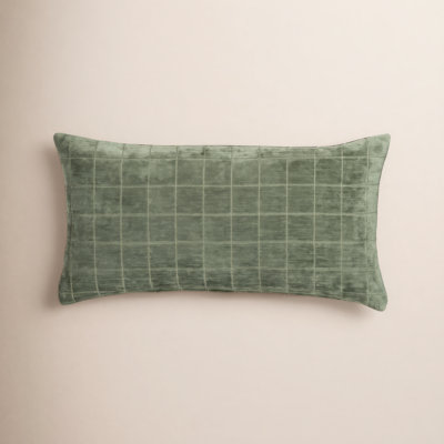Otterville Velvet Grid Lumbar Pillow