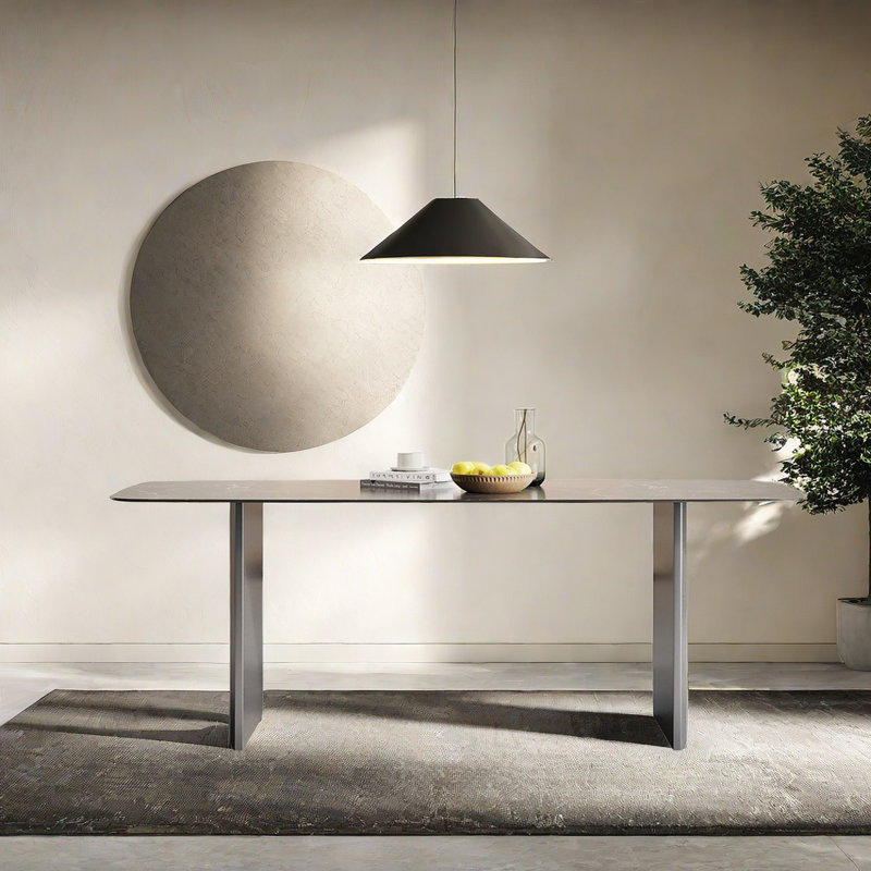 Reynal Metal Base Dining Table, 29.5" H x 63" L x 31.5" W