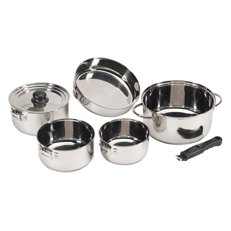 Stansport Heavy Duty - Stainless Steel Clad Cook Set