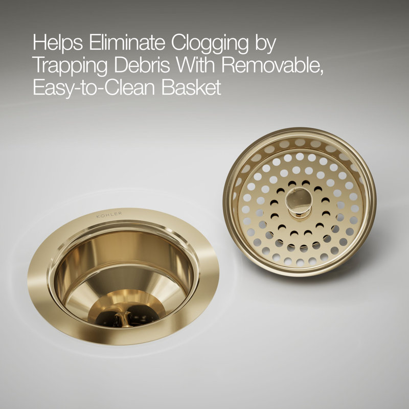 Duostrainer Sink Strainer, Less Tailpiece, Vibrant French Gold