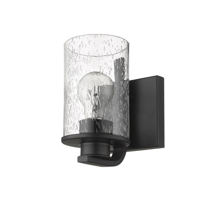 Jaimez Steel Armed Sconce, Matte Black