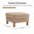 Boucle Upholstered Ottoman For Sectional-84065918