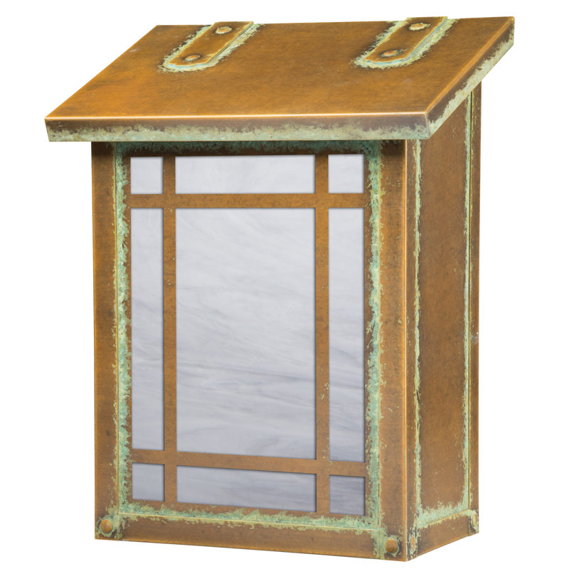 Summit Brass Wall Mounted Mailbox, Wispy White, Architectural Bronze