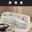 Canapé modulaire incurvé modulaire en tissu de laine d'agneau, style minimaliste moderne, comprimé (aucun assemblage requis), confortable pour le salon et la chambre à coucher-118364164