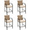 Edwarda Steel Outdoor 25 " H Patio Stool with Cushion