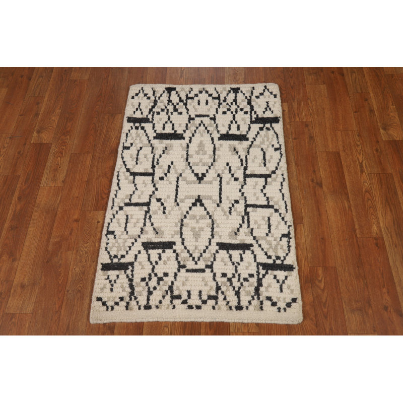 Geometric Moroccan Oriental Accent Rug 2x3