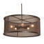 Luminaire suspendu cylindrique unique à 5 lumières