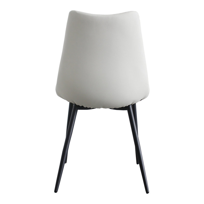 Finnigan Upholstered Dining Chair, White Faux Leather