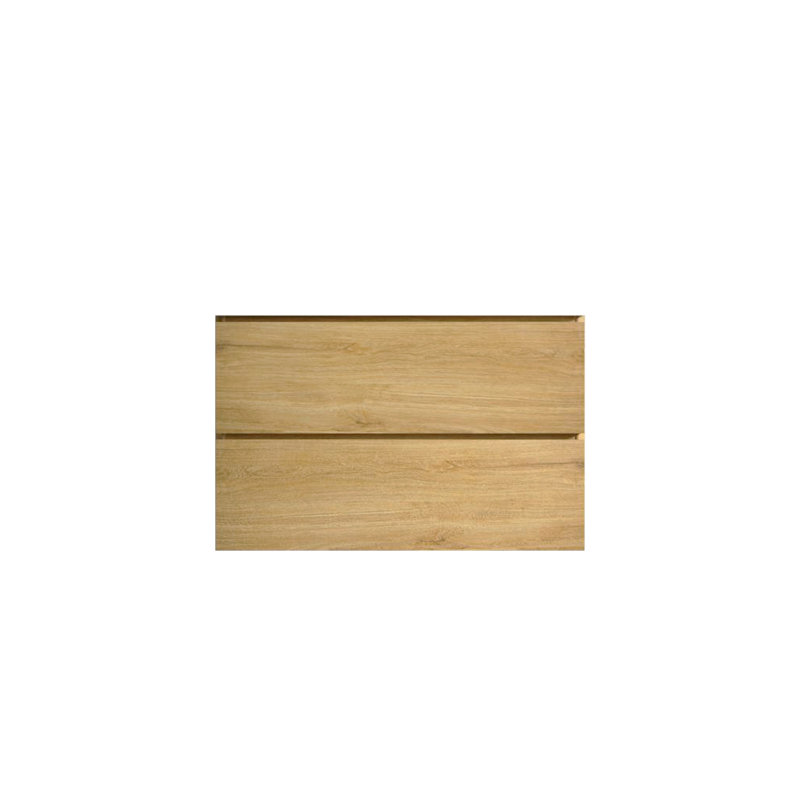 Armoire murale au fini chêne naturel - deux tiroirs pour le rangement de la salle de bain, Natural, 30"