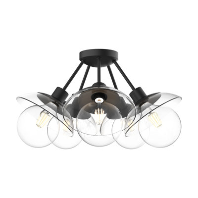 Francesca Glass Semi Flush Mount