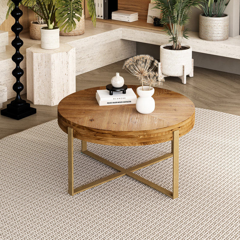 Capria Solid Wood Top Coffee Table