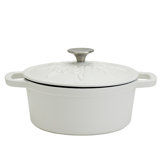 Holiday Kitchen Smith And Clark 3qt. Enameled Cast Iron Round Dutch Oven