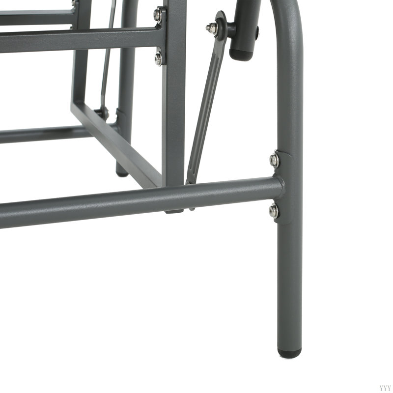 Fauteuil oscillant d'extérieur en osier Palos, Gris foncé