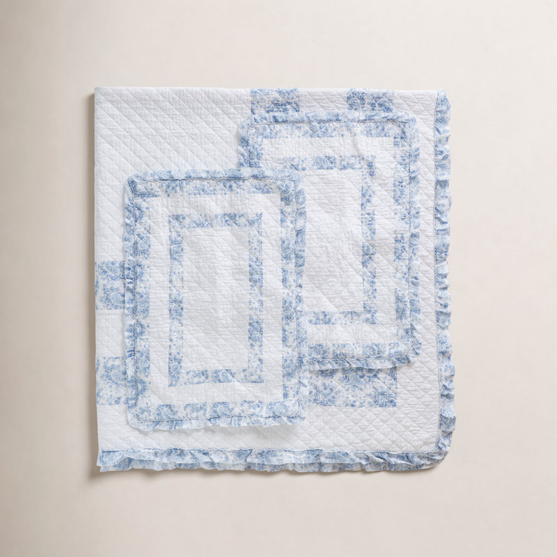 Westwick Cotton Twill Paisley Quilt, Queen Quilt + 2 Standard Shams