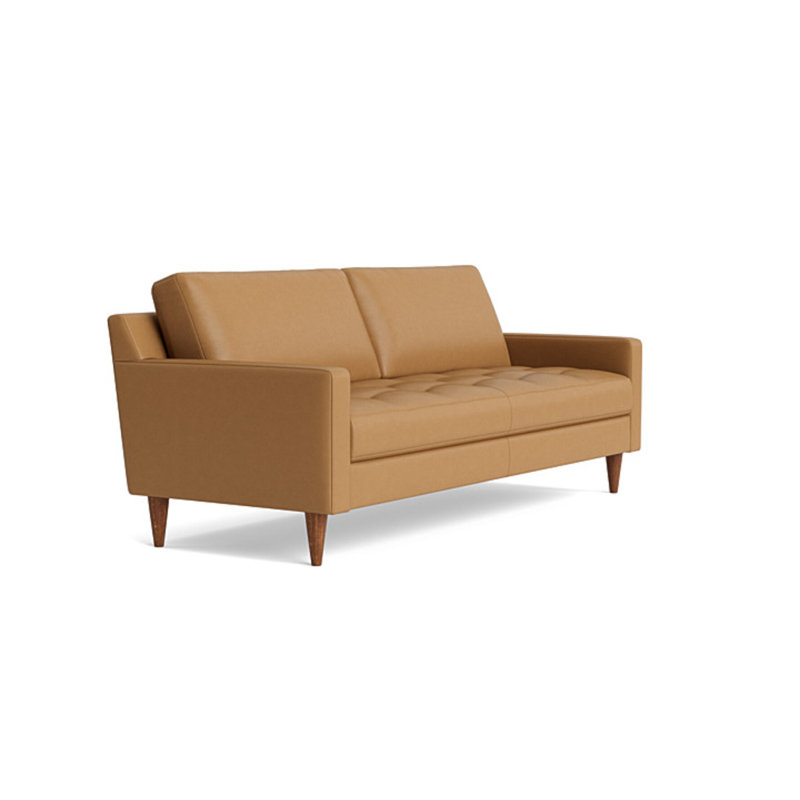 MCM Sofa (85"), Bison Butterscotch Top Grain Leather