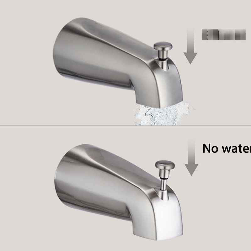Ensemble de douche en nickel brossé avec tête de 8 po et bec pivotant pour plus de commodité