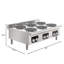 Plaque de cuisson électrique commerciale 36 brûleurs 36 po, 240V (km-crc36-e)