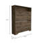 Range-chaussures H 46 po, une tablette de rangement ouverte, deux tiroirs de rangement internes, deux portes